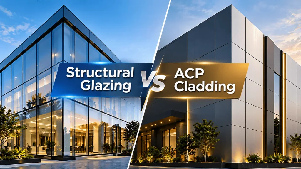 Structural glazing vs ACP cladding for modern commercial buildings