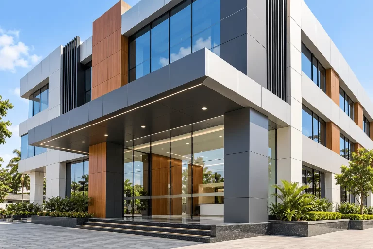 ACP facade design for commercial buildings and offices in Tamil Nadu