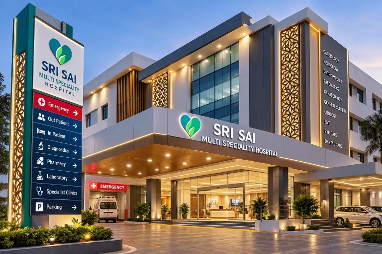 ACP facade design for hospital and healthcare building in Tamil Nadu