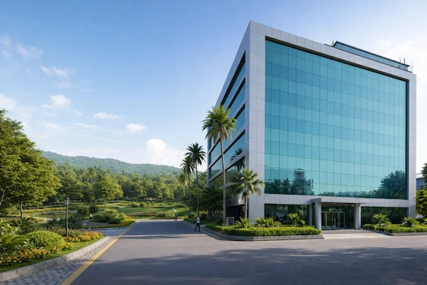 ACP exterior facade elevation work for commercial buildings in Madurai