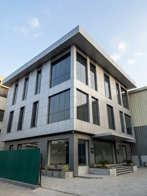 Modern ACP Elevation cladding Hospital exterior in sivakasi